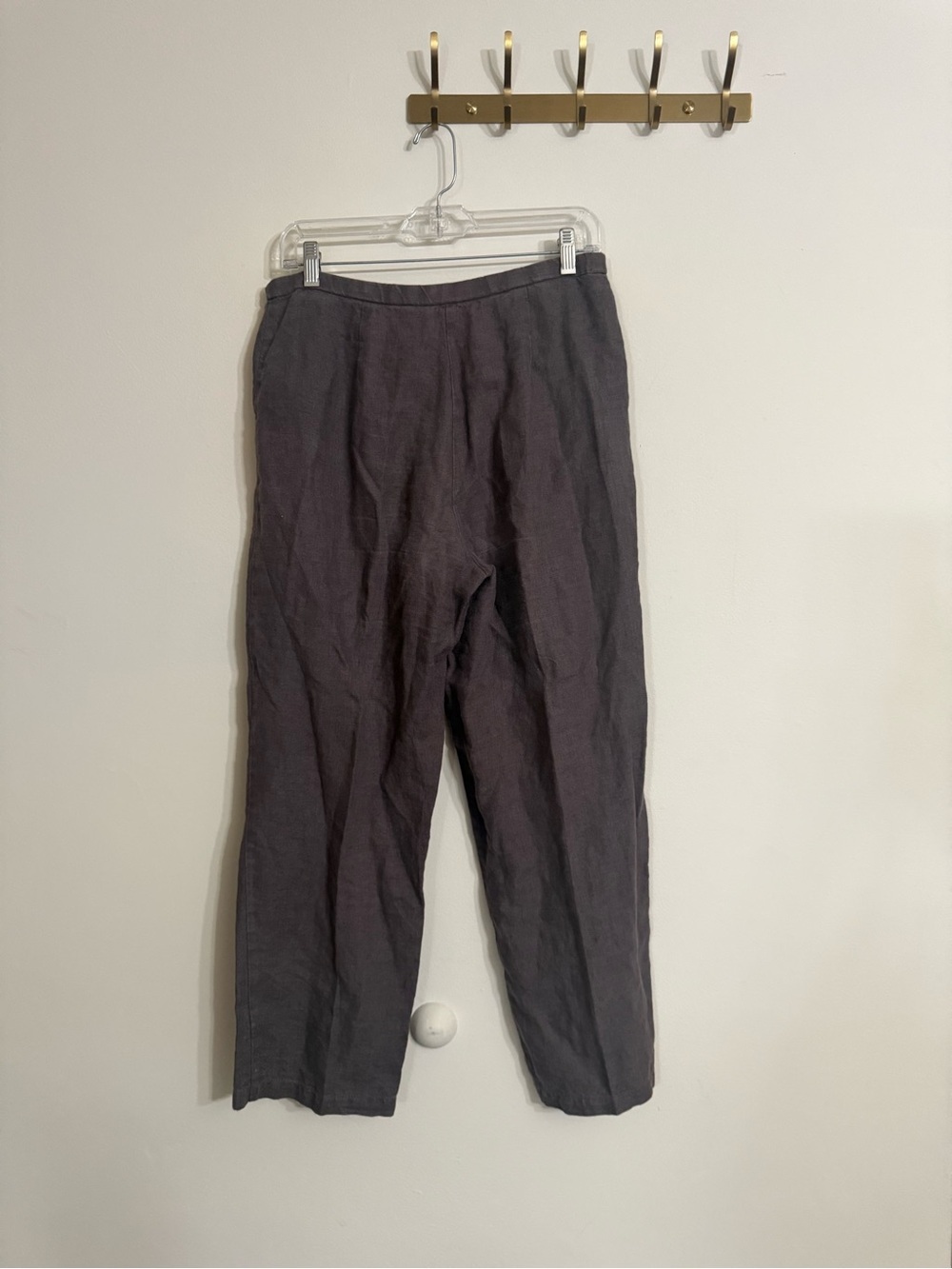 Eileen Fisher Small P 100% Irish Linen Crinkle Pant Suit Lagenlook Artsy Boho - Picture 9 of 9